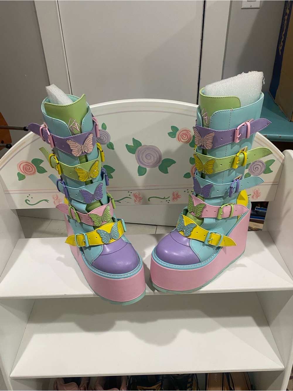 YRU DUNE butterfly platform boots